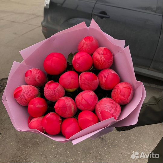Пион коралл шарм букет
