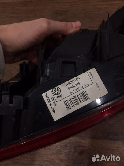 Задний левый плафон golf 6