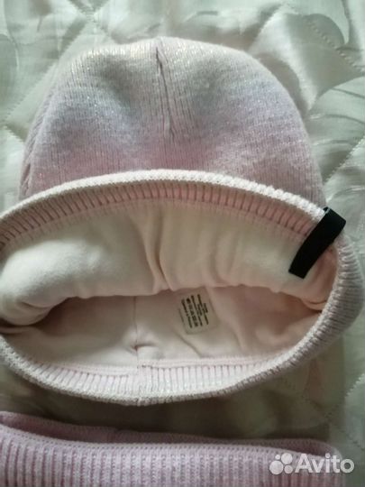 Шапка со снудом для девочки