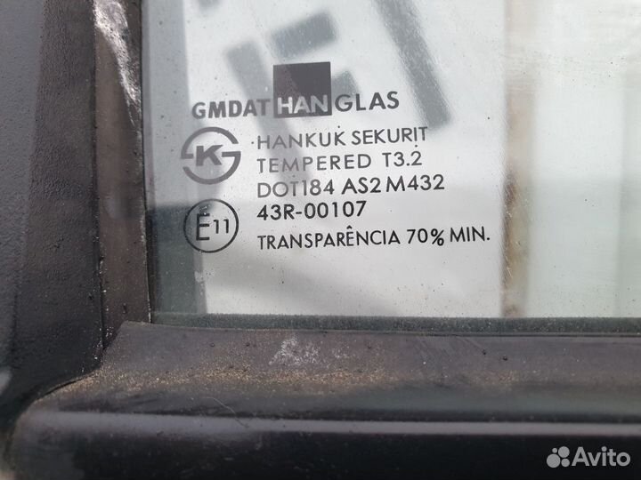Стекло двери заднее правое Chevrolet Aveo Т200