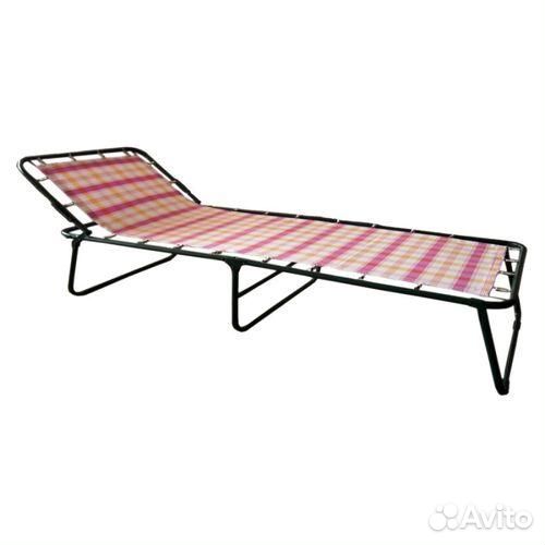 Раскладушка с регулируемым подголовником до120кг