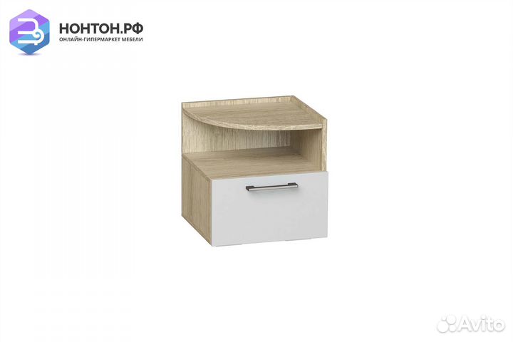 Тумба прикроватная Белладжио дуб сонома / белый
