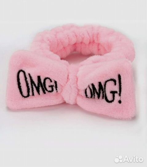 Косметическая повязка на голову плюшевая