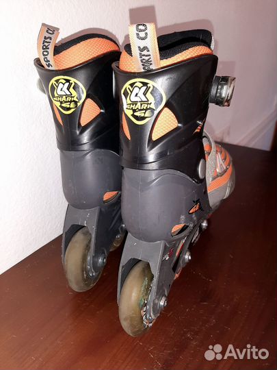 Коньки роликовые раздвижные детские+защита Р 27-30