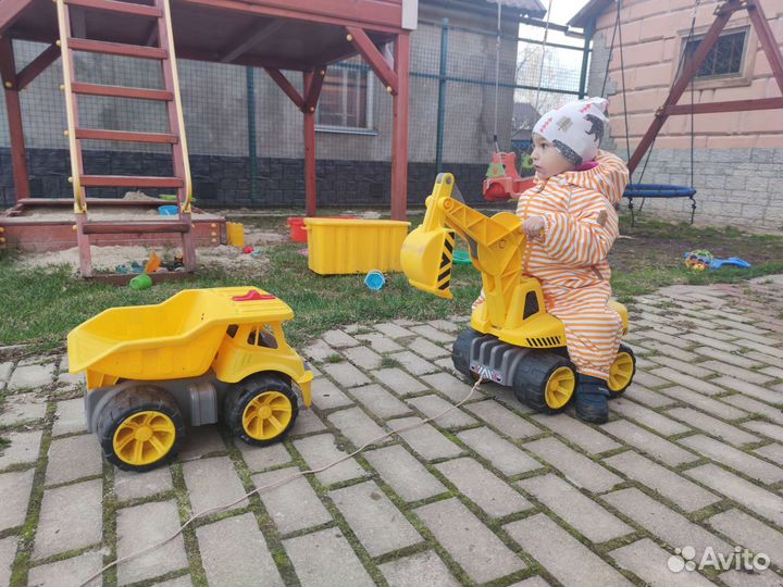 Самосвал грузовик и эскватор каталка BIG