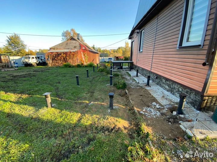 Монтаж винтовых свай под ключ