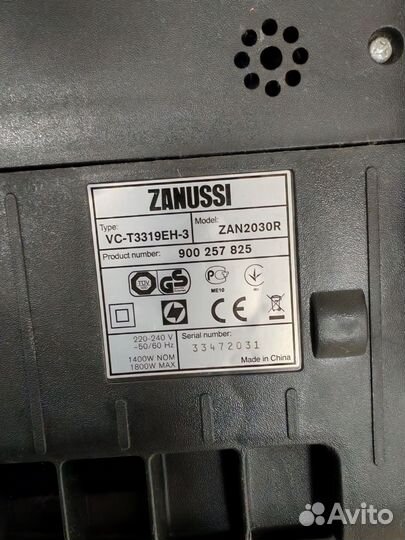 Пылесос zanussi