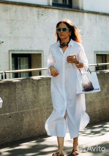 Платье рубашка hm xs/m