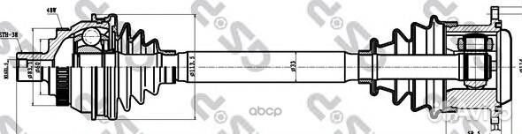 Привод в сборе ford galaxy/VW sharan 1.8T-2.3 9