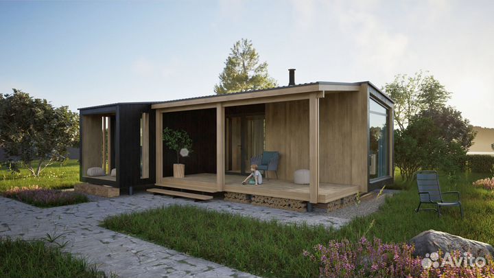 Дом под ключ Оптима Г45 с террасой