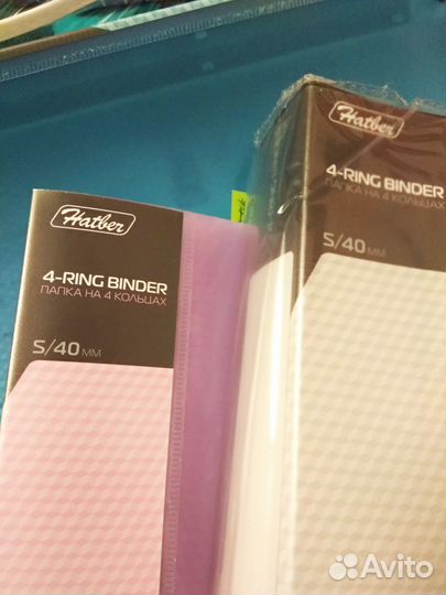 Папки пластиковые 5 шт на 4 кольцах 40 мм