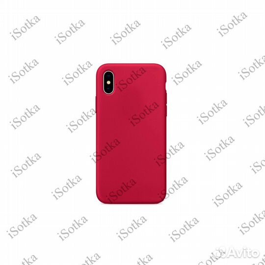 Чехол Apple iPhone X / Xs Leather Case (красный)