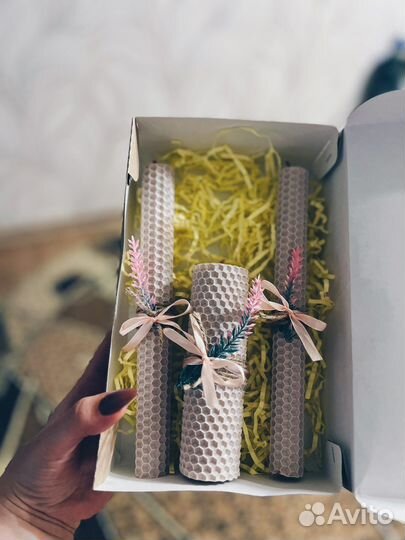 Свечи из вощины/ семейный очаг/аксессуары