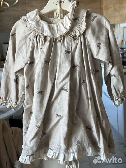 Пальто и платье детское ettoi 2 года