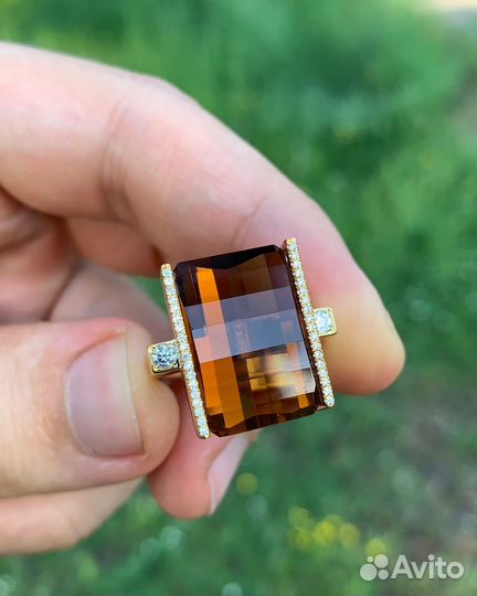 Кольцо с цитрином