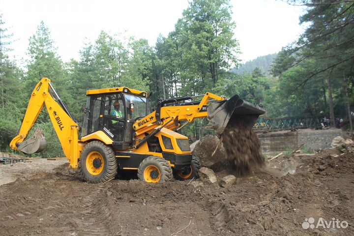 Экскаватор-погрузчик Bull HD100 Power Shift, 2023