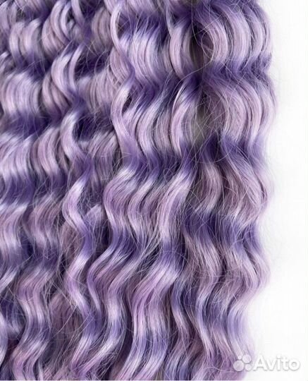 Афрокудри ариэль фиолетовые яркие материал