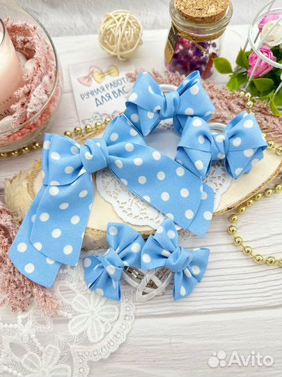 Украшения бантики для волос