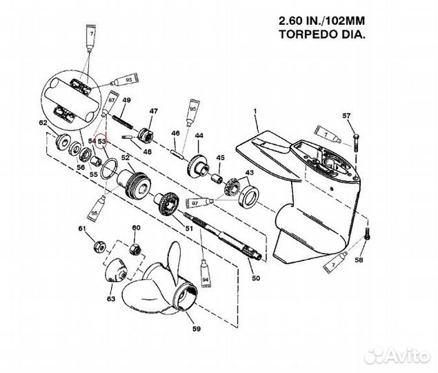 Кольцо уплотнительное Mercury (25-33145)