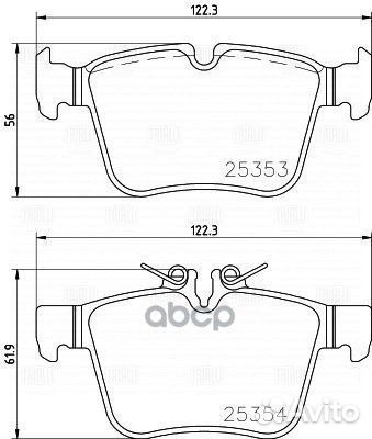 Колодки торм. для а/м Mercedes C (W205) (14) ди