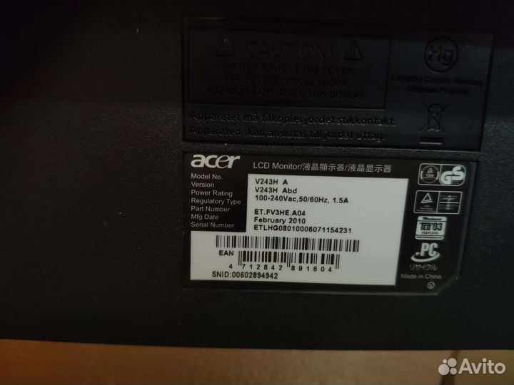 Мониторы Acer V243H