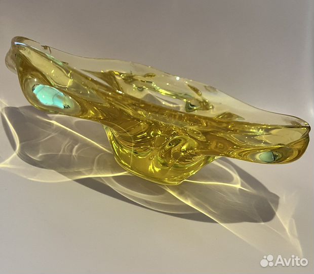 Конфетница/фруктовница желтая винтаж