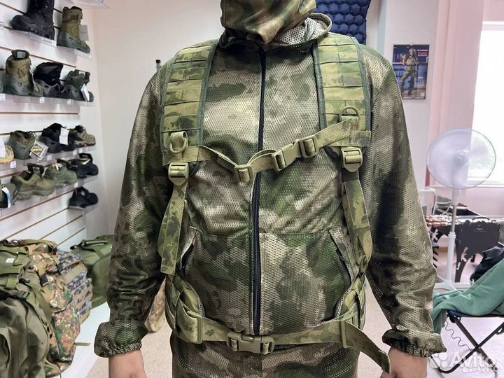 Рпс пояс тактический с лямками суспендером мох