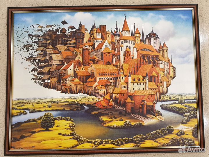 Картина в раме новая, холст 630 х 480