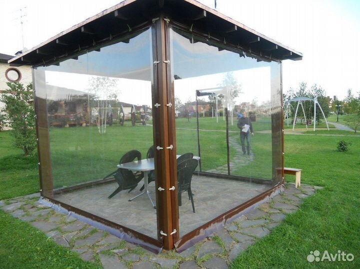 Мягкие окна пвх на ремешках или люверсах