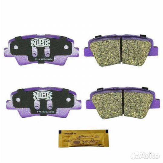 Nibk PN0538 Колодки тормозные дисковые зад