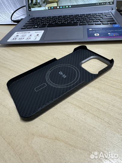 Чехол на iPhone 14 pro max карбон