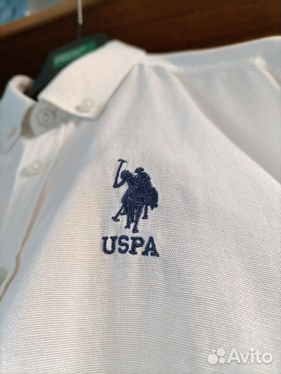 Мужская рубашка белая U.S. polo assn