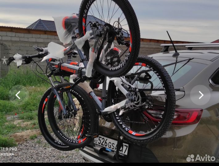 Велобагажник на заднюю дверь на 3 велосипеда