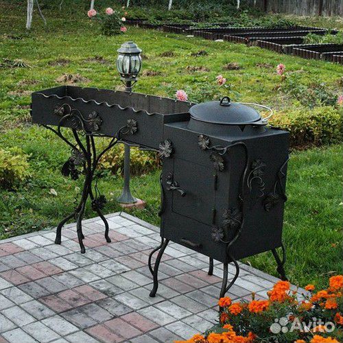 Мангал с печкой