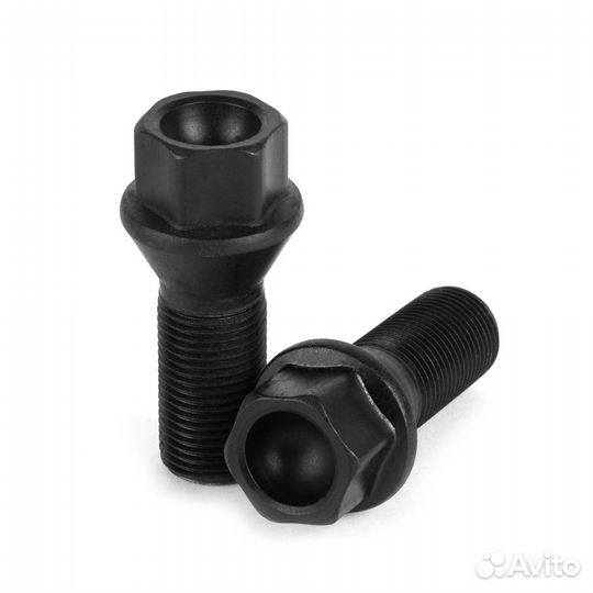 Комплект болтов 14x1.25 28мм. чёрный 20 шт. BMW