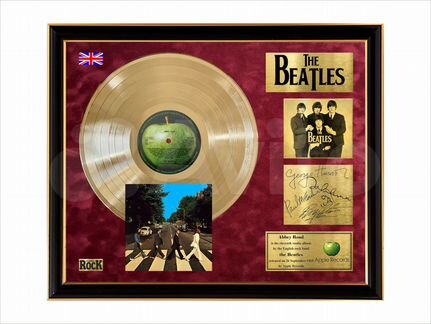 The Beatles Abbey road золотой винил с автографами
