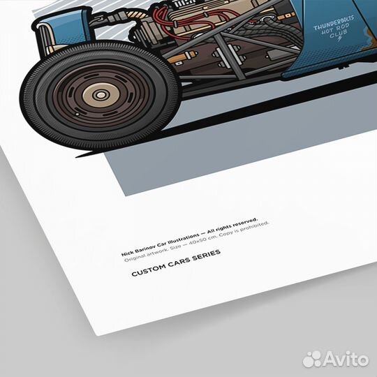 Постер Hot Rod Pick-Up Truck