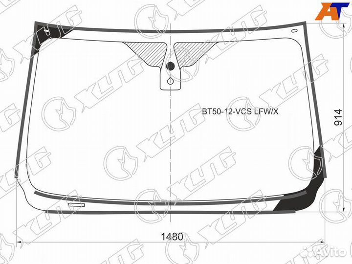 Лобовое стекло на Ford Ranger 11-15г