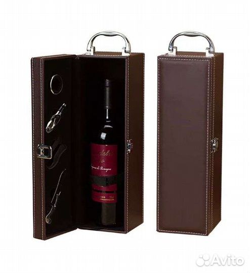 Подарочный футляр для бутылки вина с аксессуарами