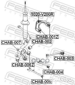 Сайлентблок задней цапфы chab-002 Febest