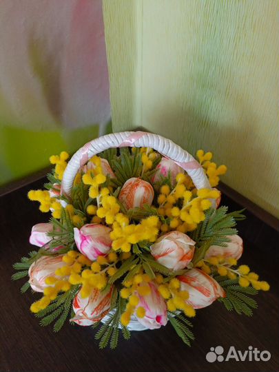 Букет тюльпанов из мыла