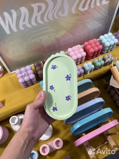 Тарелка для украшений, декора из прочного гипса