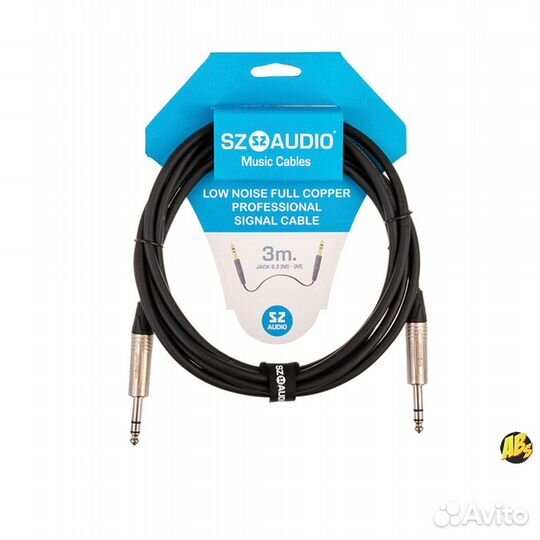 Кабель SZ-Audio Jack 6,3 - Jack 6,3 TRS 1/4 баланс