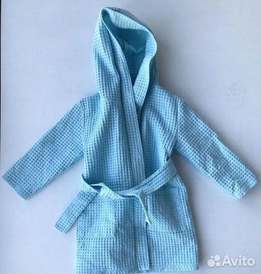 Халат детский вафельный банный для плавания