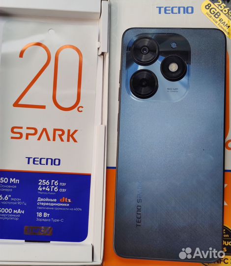 TECNO Spark 20с, 4/256 ГБ