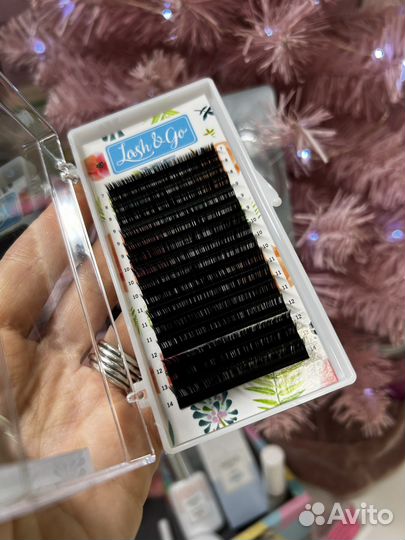 Ресницы для наращивания лэш энд гоу М 0.1 микс