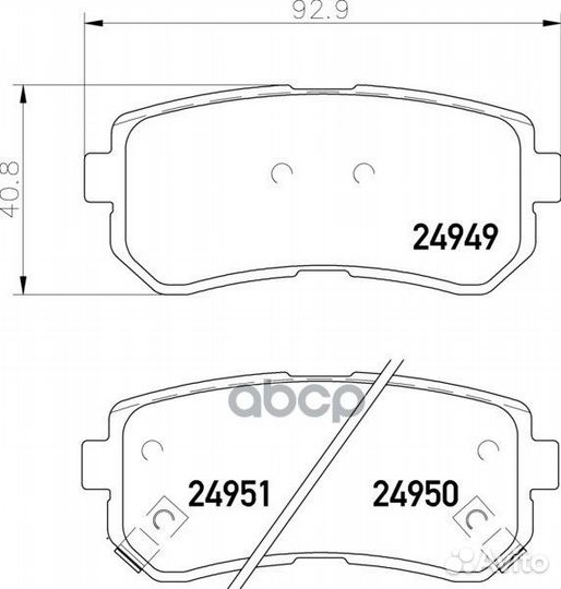 Колодки тормозные дисковые зад NP6117 nissh