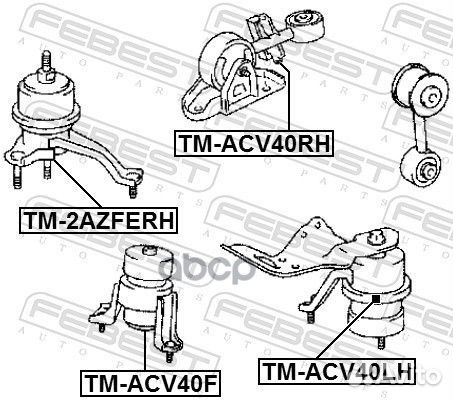 Подушка двс левая Toyota Camry ACV40/GSV40 06-11