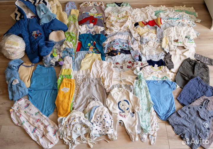 Вещи пакетом для новорожденного мальчика 56 62
