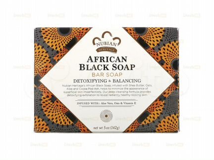 Африканское черное кусковое мыло, 142 г (5 унций)
